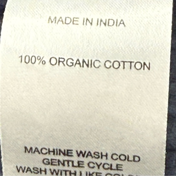 Quince 100% Organic Cotton Gauze Tiered Maxi Dress Navy Size Large - Picture 10 of 12